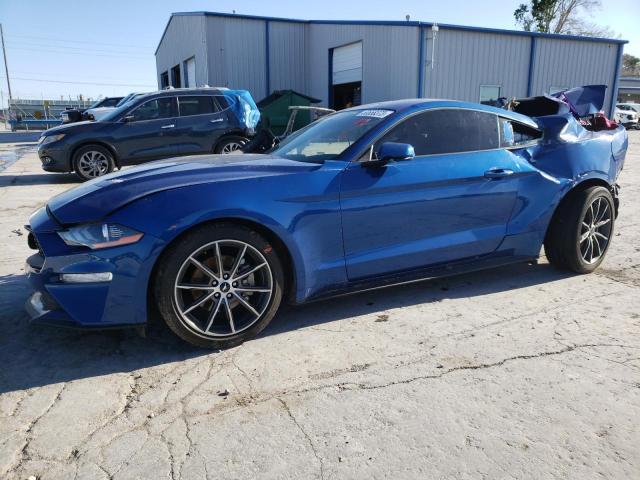 1FA6P8TH2K5130377 - 2019 FORD MUSTANG BLUE photo 1