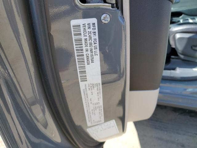 2C4RC1BG1NR197644 - 2022 CHRYSLER PACIFICA TOURING L GRAY photo 13