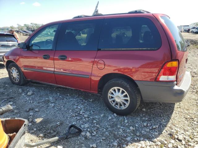 2FMZA5147YBC51042 - 2000 FORD WINDSTAR LX RED photo 2