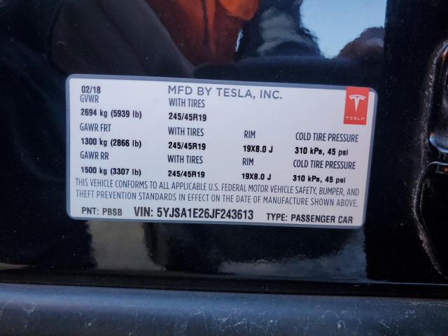 5YJSA1E26JF243613 - 2018 TESLA MODEL S Qara foto 12