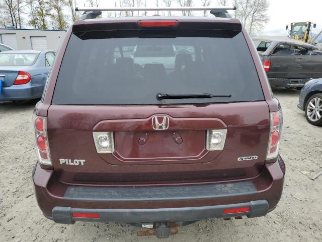 5FNYF18508B043631 - 2008 HONDA PILOT EXL MAROON photo 6