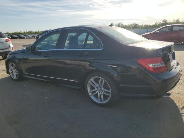 WDDGF4HB2CR225777 - 2012 MERCEDES-BENZ C 250 BLACK photo 2