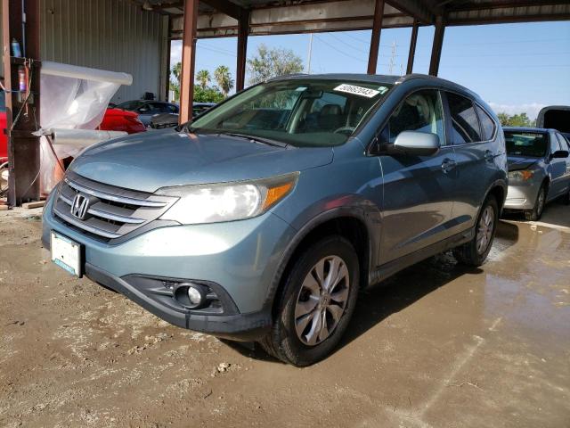 2HKRM4H70CH631133 - 2012 HONDA CR-V EXL TEAL photo 1