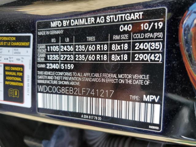 WDC0G8EB2LF741217 - 2020 MERCEDES-BENZ GLC 300 4MATIC BLACK photo 13