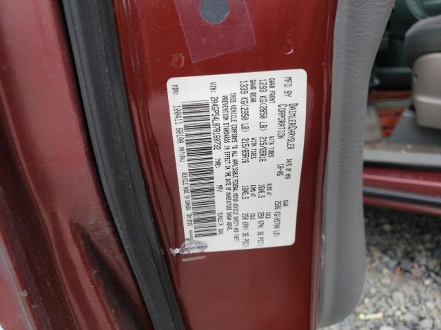 2A4GP54L87R160732 - 2007 CHRYSLER TOWN & COU TOURING RED photo 13