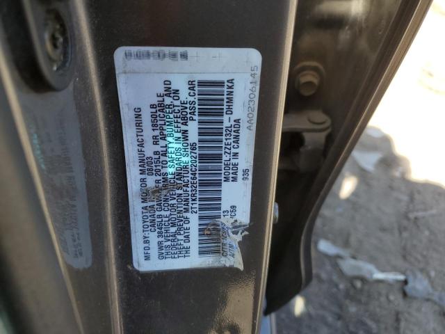 2T1KR32E64C202765 - 2004 TOYOTA COROLLA MA XR GRAY photo 13