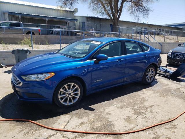 3FA6P0LU7HR306862 - 2017 FORD FUSION SE HYBRID BLUE photo 1