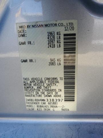 1N4BL4DV4MN338397 - 2021 NISSAN ALTIMA SV GRAY photo 13