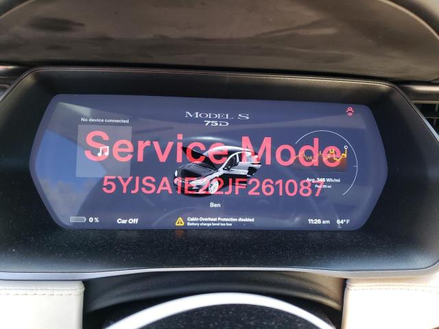 5YJSA1E22JF261087 - 2018 TESLA MODEL S Schwarz Foto 9