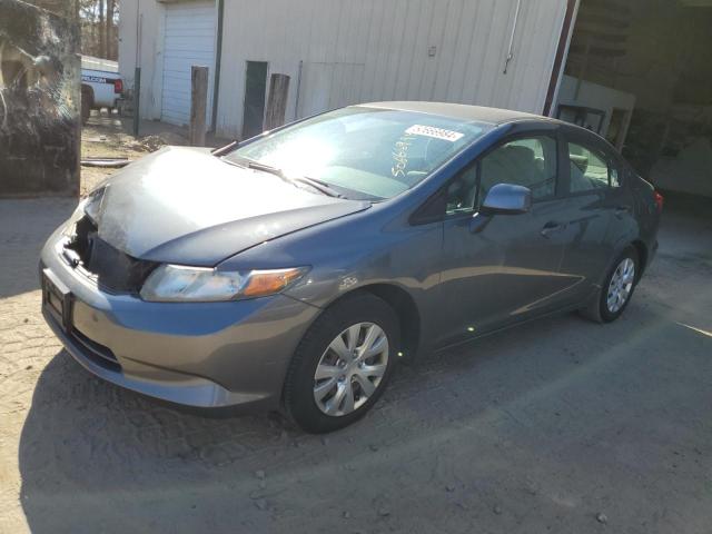 19XFB2F53CE001206 - 2012 HONDA CIVIC LX GRAY photo 1