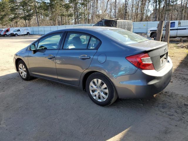 19XFB2F53CE001206 - 2012 HONDA CIVIC LX GRAY photo 2