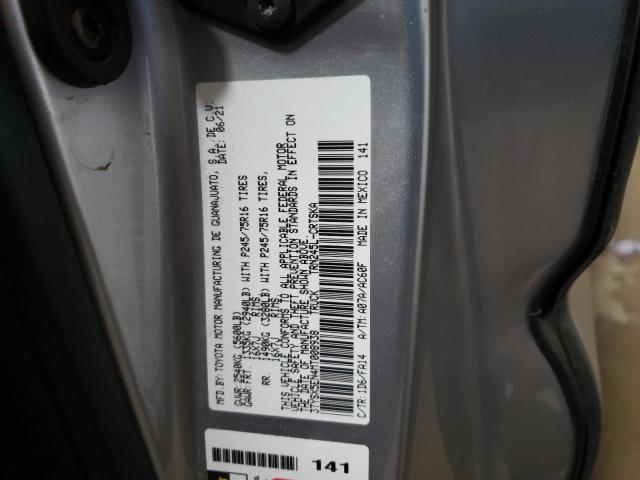 3TYSX5EN4MT008938 - 2021 TOYOTA TACOMA ACCESS CAB SILVER photo 13