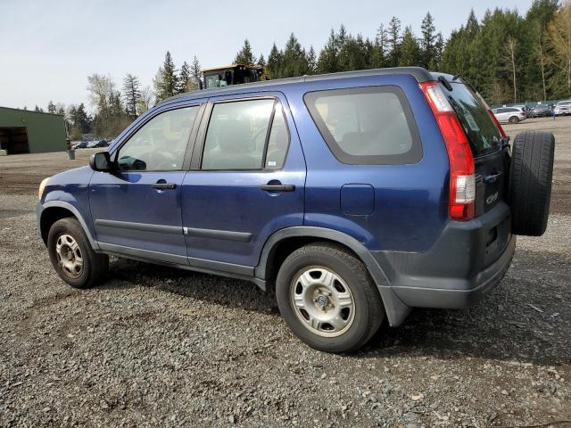 JHLRD68535C009170 - 2005 HONDA CR-V LX BLUE photo 2