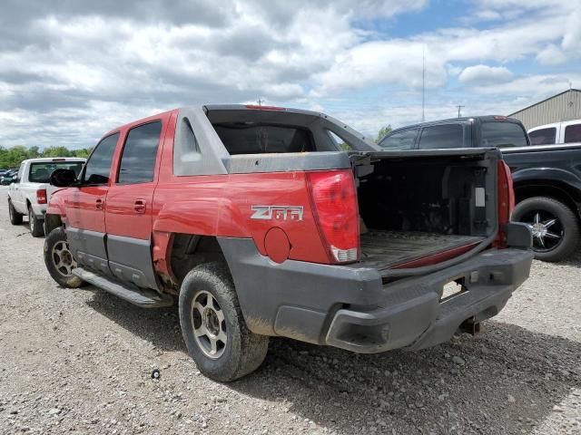 3GNEC13T93G258128 - 2003 CHEVROLET AVALANCHE C1500 RED photo 2