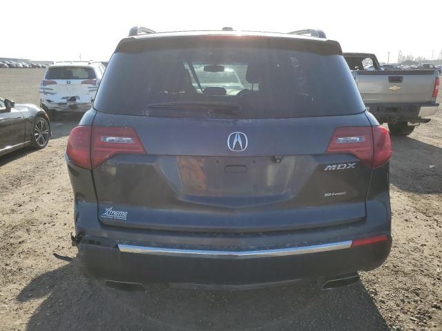 2HNYD2H8XDH000886 - 2013 ACURA MDX ADVANCE GRAY photo 6