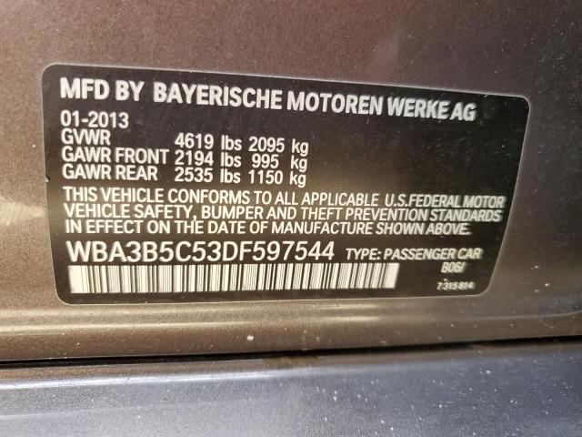 WBA3B5C53DF597544 - 2013 BMW 328 XI SULEV BROWN photo 12