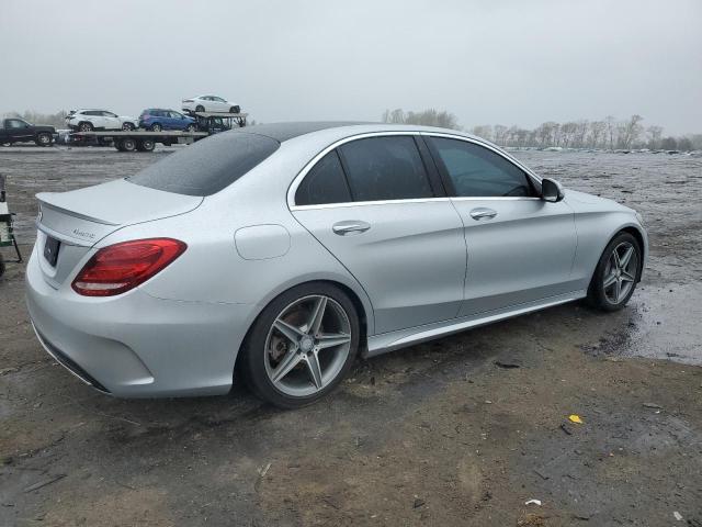 55SWF4KB6GU149621 - 2016 MERCEDES-BENZ C 300 4MATIC SILVER photo 3