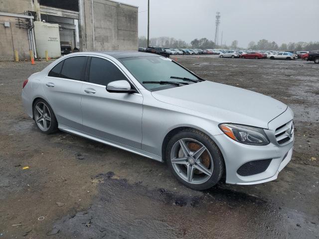 55SWF4KB6GU149621 - 2016 MERCEDES-BENZ C 300 4MATIC SILVER photo 4