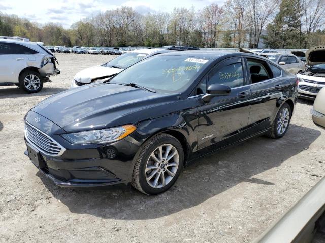 3FA6P0LUXHR386075 - 2017 FORD FUSION SE HYBRID BLACK photo 1