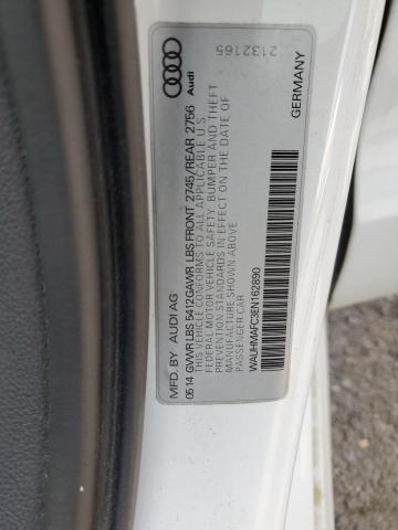 WAUHMAFC3EN162890 - 2014 AUDI A6 PRESTIGE თეთრი ფოტო 12