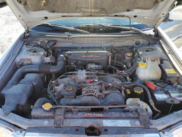 JF1SF65672H700843 - 2002 SUBARU FORESTER S SILVER photo 11