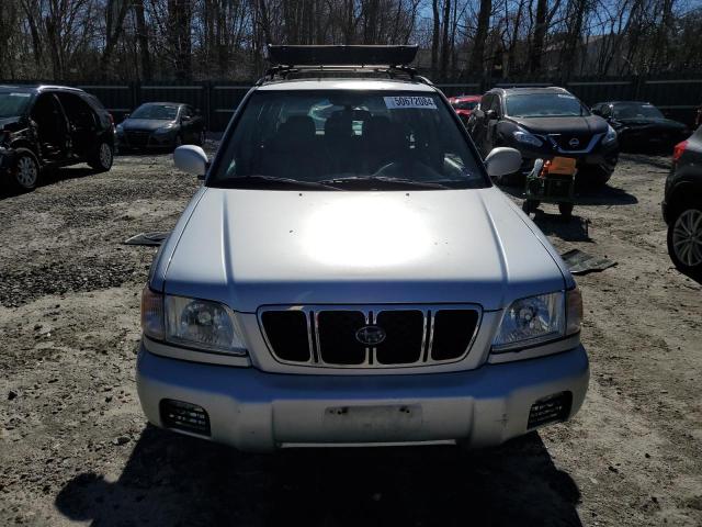 JF1SF65672H700843 - 2002 SUBARU FORESTER S SILVER photo 5