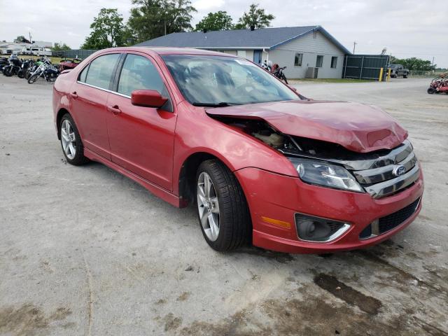 3FAHP0KC9BR125593 - 2011 FORD FUSION SPORT RED photo 4