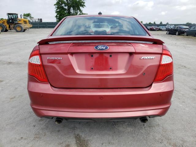 3FAHP0KC9BR125593 - 2011 FORD FUSION SPORT RED photo 6