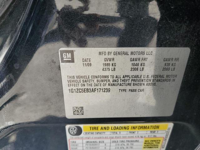 1G1ZC5EB3AF171239 - 2010 CHEVROLET MALIBU 1LT 黑色 照片 12