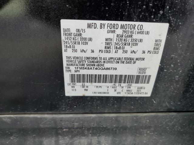 1FM5K8AT4GGA86739 - 2016 FORD EXPLORER POLICE INTERCEPTOR 黑色 照片 13