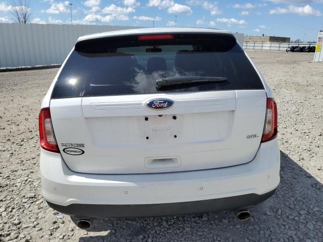 2FMDK3JC0DBB42516 - 2013 FORD EDGE SEL WHITE photo 6