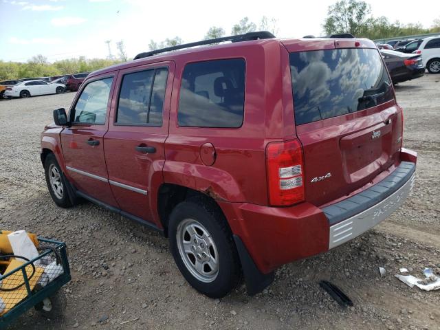 1J8FF48W38D775334 - 2008 JEEP PATRIOT LIMITED RED photo 2