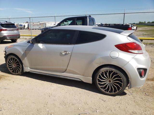 KMHTC6AE4FU244491 - 2015 HYUNDAI VELOSTER TURBO SILVER photo 2