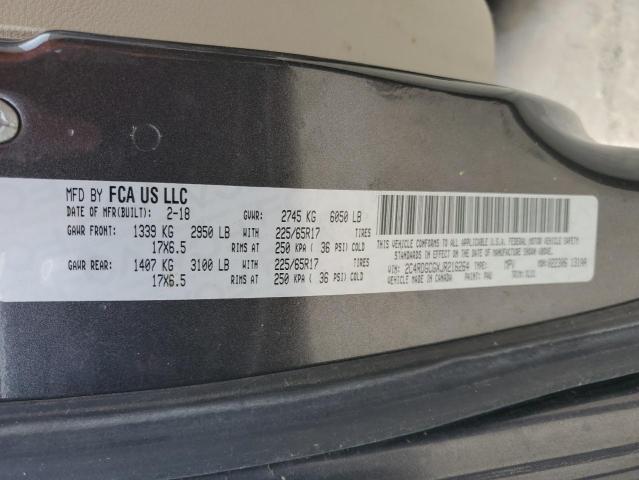 2C4RDGCGXJR216264 - 2018 DODGE GRAND CARA SXT GRAY photo 13