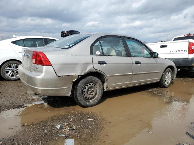 1HGES16511L036774 - 2001 HONDA CIVIC LX GOLD photo 3