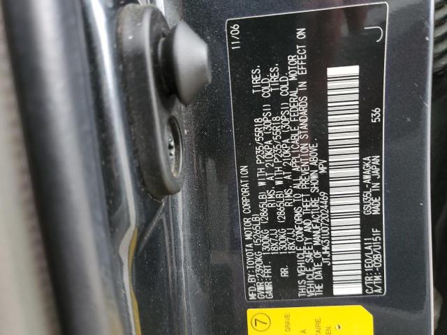 JTJHK31U072024469 - 2007 LEXUS RX 350 CHARCOAL photo 13