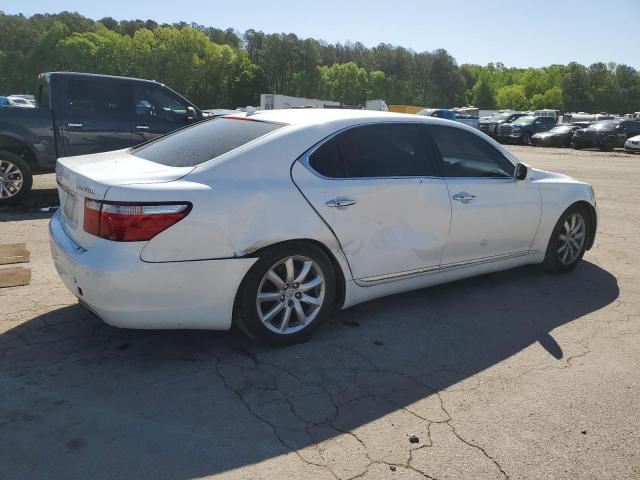 JTHGL46F275014941 - 2007 LEXUS LS 460L WHITE photo 3