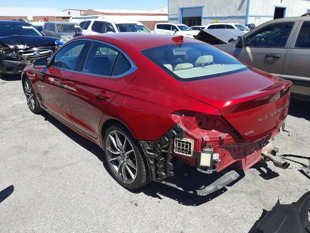 KMTG34TA6PU122013 - 2023 GENESIS G70 BASE RED photo 2