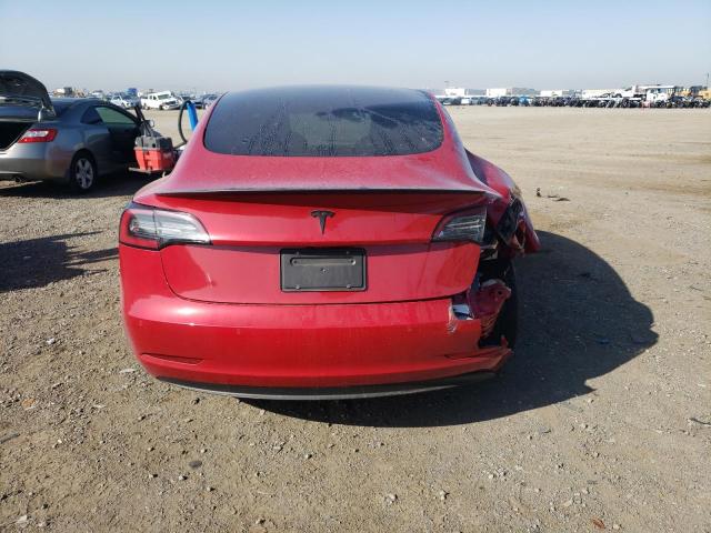 5YJ3E1ECXNF132327 - 2022 TESLA MODEL 3 RED photo 6