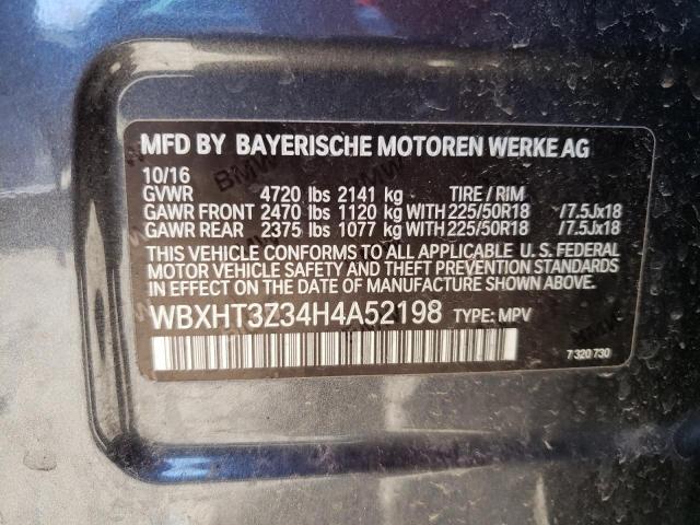 WBXHT3Z34H4A52198 - 2017 BMW X1 XDRIVE28I CHARCOAL photo 12