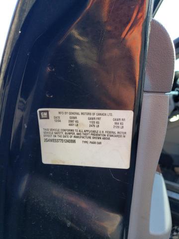 2G4WE537751240896 - 2005 BUICK LACROSSE CXS BLACK photo 12