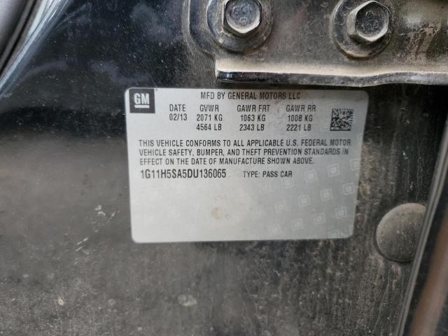 1G11H5SA5DU136065 - 2013 CHEVROLET MALIBU LTZ შავი ფოტო 12