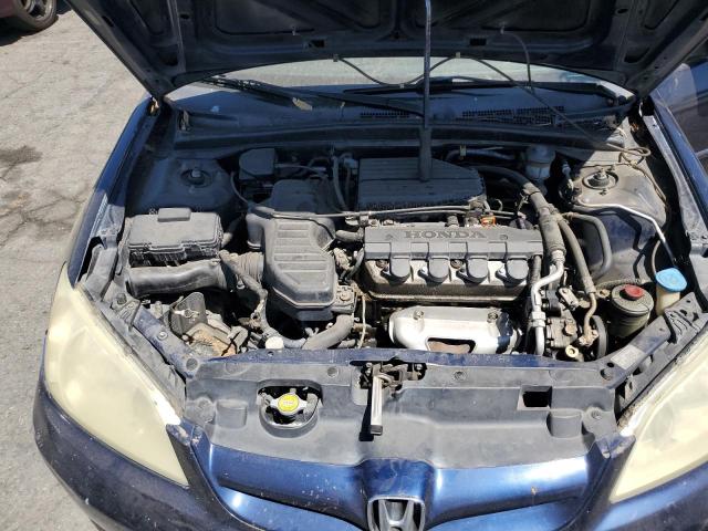 2HGES16554H534297 - 2004 HONDA CIVIC LX BLUE photo 11