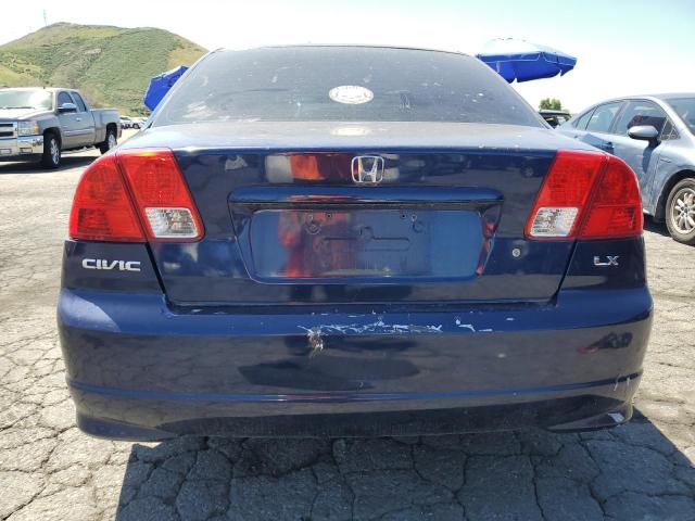 2HGES16554H534297 - 2004 HONDA CIVIC LX BLUE photo 6