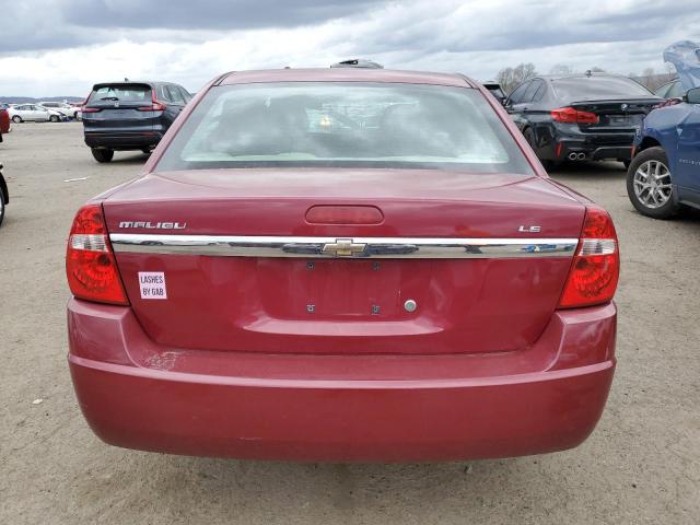 1G1ZS51F26F295537 - 2006 CHEVROLET MALIBU LS BURGUNDY photo 6