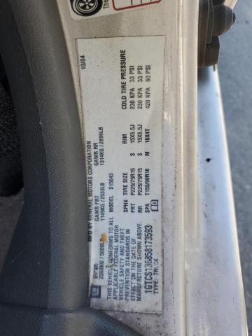 1GTCS136858173593 - 2005 GMC CANYON SILVER photo 12