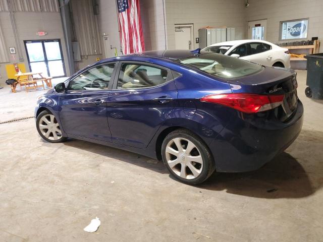 5NPDH4AE4DH232881 - 2013 HYUNDAI ELANTRA GLS BLUE photo 2