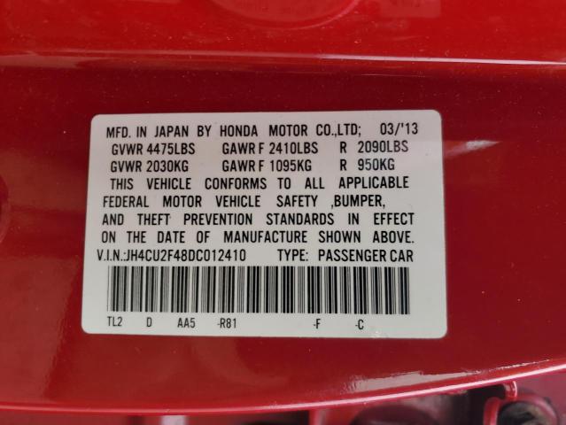 JH4CU2F48DC012410 - 2013 ACURA TSX RED photo 12