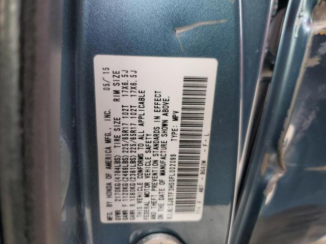 5J6TF3H50FL002099 - 2015 HONDA CROSSTOUR EXL Blau Foto 13