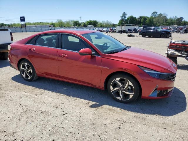 KMHLN4AG2NU338030 - 2022 HYUNDAI ELANTRA SEL RED photo 4